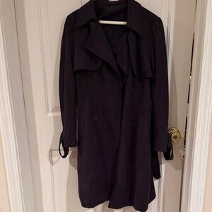 Sugar +Lips Elegant Black Women's Trench Coat Size small